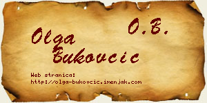 Olga Bukovčić vizit kartica